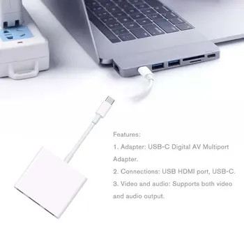 2021 HOT Apple USB-C-Digital AV Viacportová Adaptér USB-C Digitálne Príslušenstvo