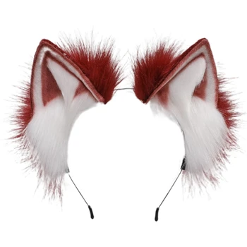 2021 Nové Plyšové Zviera Uši Headdress Lolita pokrývku hlavy pre Dievčatá Anime Cosplay Vlasy Hoop