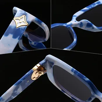 2021 Nové Retro Obdĺžnik slnečné Okuliare Ženy Muži Námestie Luxusný Dizajn Značky Vintage Farby Slnečné Okuliare Unisex Eyeware UV400 Darček