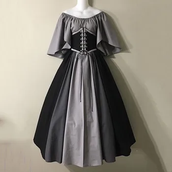 2021 Ženy, Módne Šaty Vintage Šaty Flitrami Elegantné Šaty Vestido Cosplay Francúzska Strana Večer Noc Formálne Dlhé Šaty