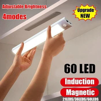 21/36/60 LED Prenosný Bezdrôtový PIR Snímač Pohybu Svetla, Infračervené, Indukčné Lampy Super Jasné Svetlo Bar Skriňa Skriňa Šatník