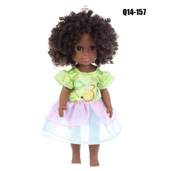 35 cm Africké Čierne Baby Doll Afro Kučeravé Vlasy, Čierna Koža, Baby, Deti, Hračka
