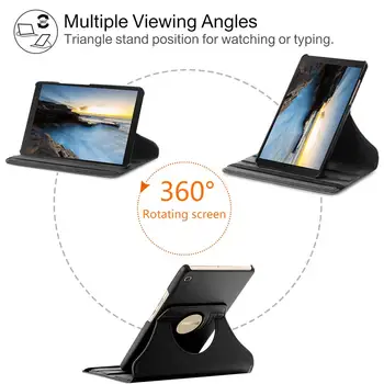 360 Rotujúce obal pre Samsung Galaxy Tab 8.0-SM-T290 Tablet 2019 Prípade PU Kryt T290 T295 T297 Funda Prípade Para Coque
