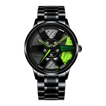 3D Športové Auto Kolesa Sledovať Nové pánske náramkové hodinky Módne Jedinečné Hodinky Quartz Hodinky Luxusné Hodinky