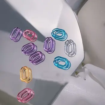 40PCS Nail Art Jelly Farba Krúžok Pracky Šperky 3D Malé Čerstvé Transparentné Candy Farby DIY Nechtov Umelecké Dekorácie, Doplnky