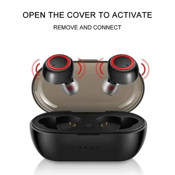 5.0 TWS Bezdrôtové Bluetooth Slúchadlo Dotykový Ovládací 9D Stereo Headset s Mikrofónom Športové Slúchadlá Vodotesné Slúchadlá LED Displej