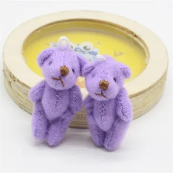 50pcs MiNi Plyšové hračky spoločné medveď teddy bear 3,5 cm spoločné medveď bábika prívesok Darček k Narodeninám bábiky Keychain taška Dekorácie, Doplnky