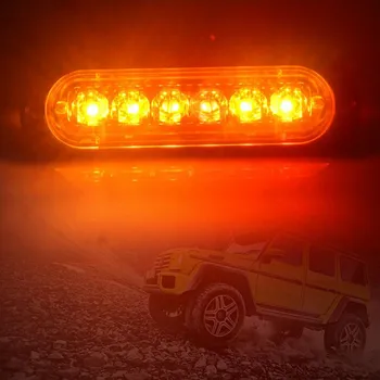 6 LED Núdzové Výstražné Svetlo pre Auto Auto Truck SUV Motocykel Strane Signál Svetlo Strobe Light 12V Jasné svetlo