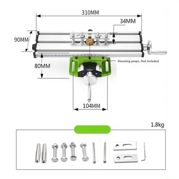 6300 Mini Precision Milling Machine Worktable Multifunction Drill Vise Fixture Working Table Bench Drill Cross Table Support
