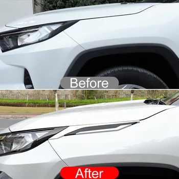 ABS Zrkadlo Povrchu Auto Leaf Stravovanie Dekorácie na Žraločie Žiabre Nálepka Pre Toyota RAV4 2019 2020 2021 RAV 4 XA50 Príslušenstvo