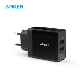 Anker 24W 2-Port USB Sieťovej Nabíjačky (EÚ Plug) a PowerIQ Technológie pre iPhone, iPad, Galaxy, Nexus, HTC, Motorola, LG a pod