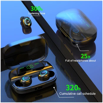 Bezdrôtové Bluetooth Stereo Slúchadlá Šumu Slúchadlá Vodotesné Mini Beží In-Ear HD Hovor Slúchadlá s Mikrofónom