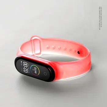 Bežné Watchband pre Miband 6 Transparentné Smart Hodinky, Náramok pre Xiao Mi Band 6 5 4 3 Športové Silikónové Vodotesné Hodinky Remienok