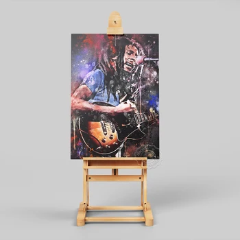 Bob Marley Watercolour Plagát,Jamajský Spevák-Skladateľ Fanúšikov Zbierať Portrétne Umenie Tlač, Spevák Farebné Kresby Domov Stenu Decor