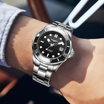 CADISEN Nové pánske Mechanické náramkové hodinky Luxusné Keramické Automatické Hodinky Pre Mužov Svetelný Potápanie Oceľové Hodinky Japonsko NH35 Hodiny