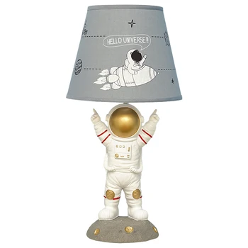 Cartoon Astronaut Stolové Lampy, detské Izby, Spálne, Nočná Lampa Nordic Chlapec, Izba Ochrana Očí Domova Plug V Tabuľke Svetlo