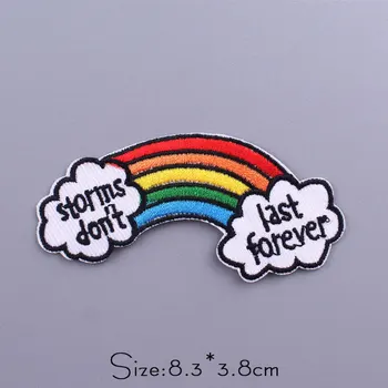 Cartoon Patch Homosexuálov Dúhový Vyšívané Škvrny Na Oblečení Thermoadhesive Škvrny Žehlička Na Patch Pre Oblečenie Appliues Láska Odznaky