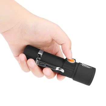 Chvost USB Baterka Zvýrazniť Šikovný Výkonné LED, 3 Režimy Mini Baterka Nepremokavé Zoomovateľnom Zameranie Horák, USB Nabíjanie Osvetlenie