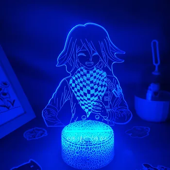 Danganronpa Anime Obrázok Kokichi Oma 3D Led Nočné Osvetlenie Neon Narodeninám Darčeky Pre Priateľov RGB Hra, Lávové Lampy, Spálňa Tabuľka Dekor