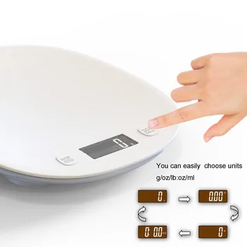 Digitálna Kuchynská váha LCD Displej 10 kg/1g Vysokou Presnosťou Hmotnosti Balance Merací Nástroj Elektronické Varenie, Pečenie Váhy