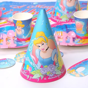 Disney Princezná Popoluška Tému Party Deti Narodeniny Dekorácie, Party Poháre Taniere Baby Sprcha Jednorázový Riad Dodávky
