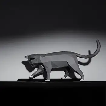 DIY Ručný Papier Formy Ozdoby Tvorivé 3D Mačka Model Stôl Dekorácie na Stenu Kreatívny Manuál Zvierat Ozdobné Dekorácie I6U2