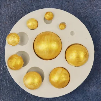 DIY Sugarcraft Kruhu Silikónové Formy 3D Pearl Perličiek Čokoládový Fondant Formy Candy Hlinené Formy Vianočný Večierok Cake Zdobenie Nástroje
