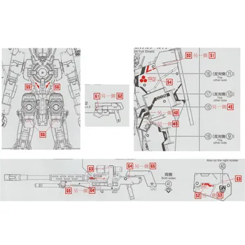 DL Model Odtlačkový Vody Nálepky GN12 pre Bandai MG 1/100 GN-002 Gundam Dynames Model Auta Príslušenstvo