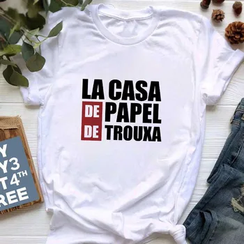 Dom Papiera T Shirt Peniaze Heist Ženy La Casa De Abstraktných Vtipné Tričko Top Tee Nové Módne Oblečenie T-Shirt Žena