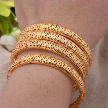 Dubaj 18K Zlatom luxusné Mince Zlaté Prívesky Afriky svadobné Šperky, svadobné náramok Pre ženy