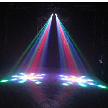F&G Dj LED obojstrannú Vzducholoď Mesiac Svietidla Domácej Zábavy DJ Party Disco Svetlo Audio Práce Obal Stavebné Bloky