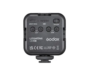 Godox LITEMONS LED6Bi LED Video Svetlo 3200K-6500K Nabíjateľná LED Svetlo Fotoaparátu CRI 95+ 13 FX Svetelné Efekty