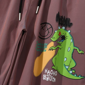 Hip Hop Dinosaura Graffiti Nohavice, Tepláky Streetwear Elastický Pás Trati Nohavice Harajuku Bežné Jogger Mužov Nohavice