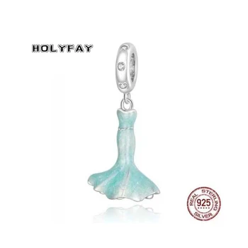 Holyfay Customed Reálne 925 Sterling Silver Perličiek Snowflake Prívesky Ľadové Kúzlo Sa Hodí Úplne Originálne Náramky, Prívesky Dieťa
