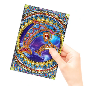 HUACAN 5D Diamond Maľovanie Notebook Špeciálne Tvarované Diamond Výšivky Zvierat DIY Mozaiky Príslušenstvo Art Darček