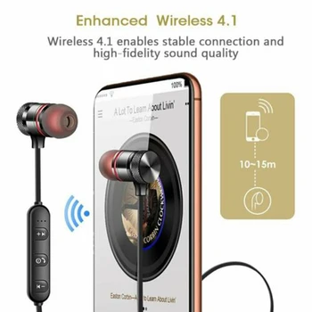 In-Ear Bluetooth-kompatibilné Slúchadlá Šport Neckband Magnetické Bezdrôtové Slúchadlo Pre nokia Stereo Slúchadlá Hudbu Slúchadlá S Mikrofónom