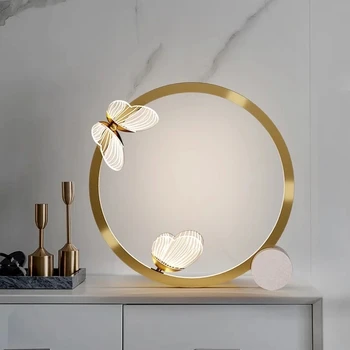 Jednoduché a moderné spálne posteli krištáľové lampy teplé a romantické motýľ lampa dizajn izba lampa Nordic dekoratívne stolové svietidlo