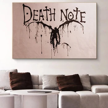 Klasické Anime Plátno na Maľovanie Plagátu Domáce Dekorácie Death Note Pravidlo Moderný Štýl Tlače na Obývacia Izba Cartoon Stenu Decor