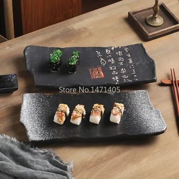 Kreatívne Riad Japonskej Kuchyne Sushi Doska Veľká Reštaurácia Dlhé Dosky Pravouhlého Keramický Tanier Tanier Dezertný Plochá Doska