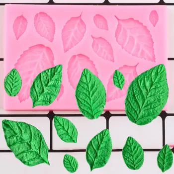 Listový Tvar Silikónové Formy Rose Listy Cupcake Vňaťou Fondant Cake Zdobenie Nástroje Candy Ílu Polyméru Čokoláda Gumpaste Formy