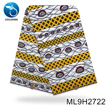 LIULANZHI ružová afriky vosk tlač bavlna ankara textílie 6 metrov vysoko kvalitný vosk bavlna nigérijský šaty textílie ML9H2714-37