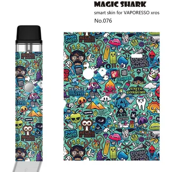 Magic Shark 2.5 D PVC Plný Kože Pásky, Nálepky Prípade Filmu pre Vaporesso Xros Joker Kvet Sexy Dievča