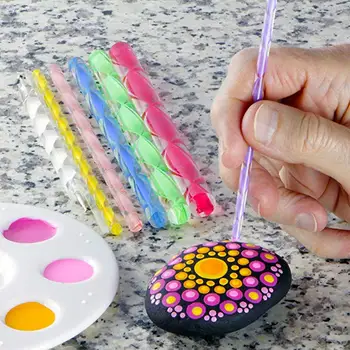 Mandala Bodkovanie Nástroje na Maľovanie Šablón DIY Kameň Razba Starter Kresba Perom Perá Art Kit Prenosný šijací Akryl stick
