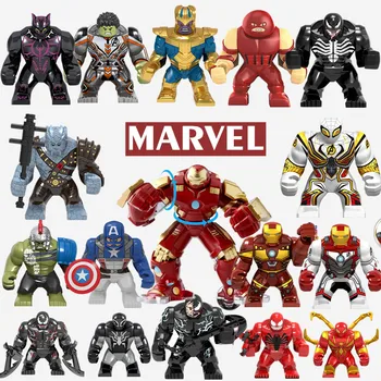 Marvel Avengers Spiderman Iron Man Hulk Thanos Jed Wolverine Super Hrdinovia Deadpool Stavebné Kamene, Tehly Údaje Hračka Dieťa Darček