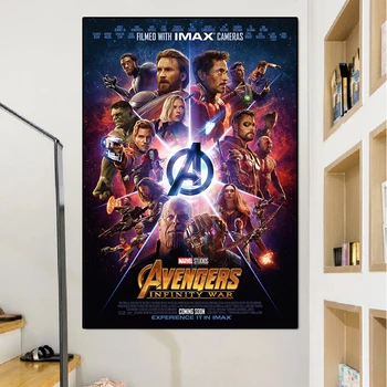 Marvel Avengers Čierna Vdova Filmový Plagát Superhrdina Infinity War Maliarske Plátno Tlačiť Film Wall Art Obraz Detská Izba Domova