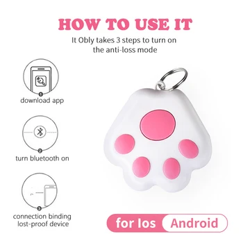 Mini Anti Stratil Alarm Peňaženky Key Finder Smart Tag Bluetooth Tracer GPS Lokátor Keychain Psa Dieťa Tracker