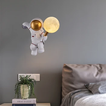 Moderné Astronaut Nástenné Svietidlo Art Deco Živice Lampa LED Steny, Spálne, Čítanie Tvorivé Obývacia Izba, Podkrovie Dekorácie Priestor Muž Nástenné svietidlo