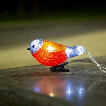 Nepremokavé 5 LED Akryl Vták Garland Svetlá String Vianoce Domov Garden Party Dekorácie Dovolenku Slnečnej Krajiny Rozprávky na Čítanie