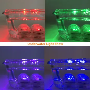 Nepremokavé Ponorné LED RGB Osvetlenie pod vodou Lampa Pre Svadobné Čaj Váza Svetlo Horúcej Vani, Rybník, Bazén Vaňou Akvárium Party Decor