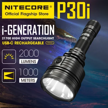 NITECORE P30i Silné Svetlo Super Jasná 2000 Lumenov Long-range Pozornosti 1000 M USB-C Priame Nabíjanie LED Svietidlo svietidlo